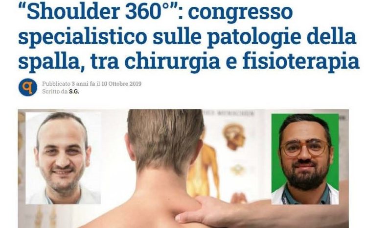  “Shoulder 360°”: congresso specialistico sulle patologie della spalla, tra chirurgia e fisioterapia